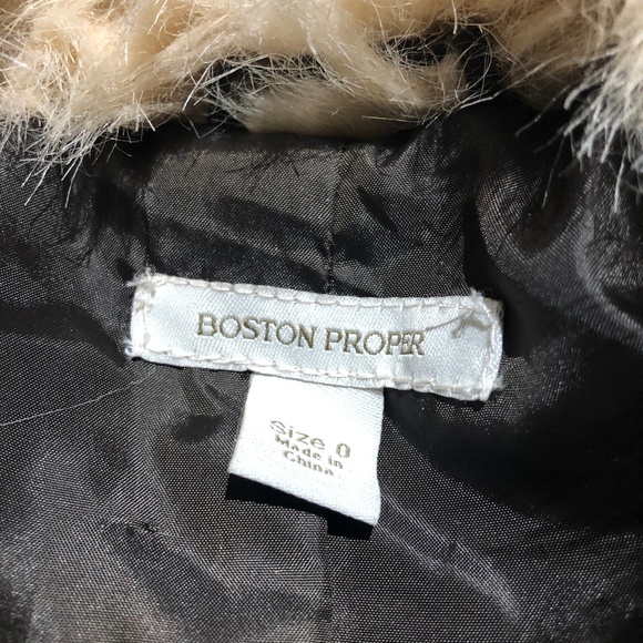 BOSTON PROPER FAUX FUR  JACKET W POCKETS - Picture 4 of 8